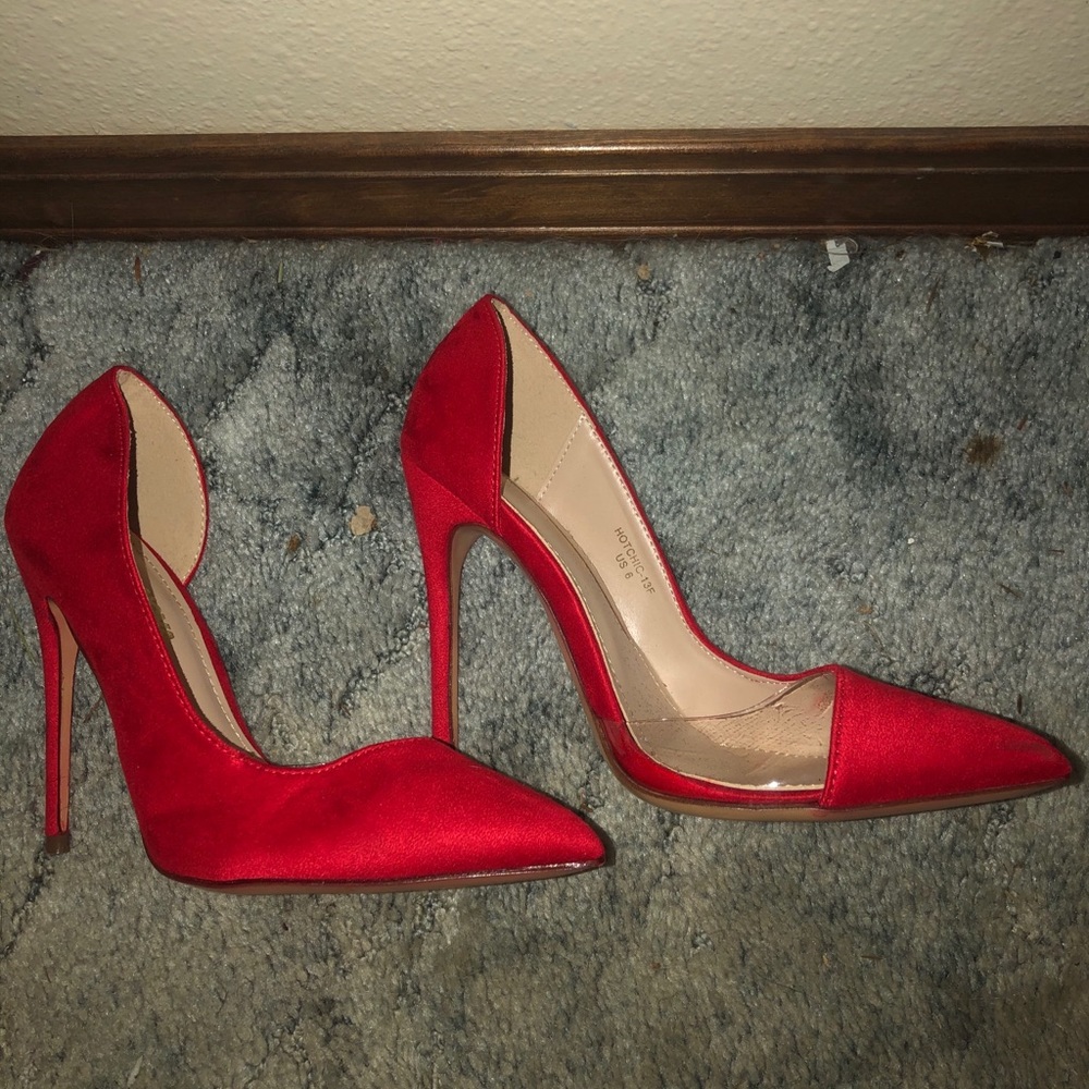 Red fashion nova shoes